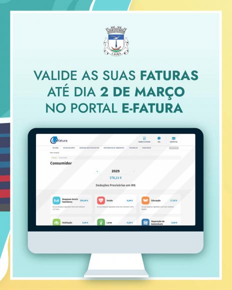 Valida&ccedil;&atilde;o de faturas at&eacute; 2 de mar&ccedil;o