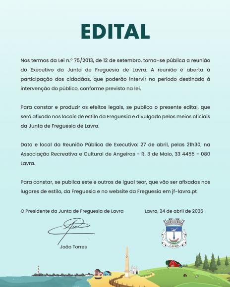 Reuni&atilde;o P&uacute;blica de Executivo